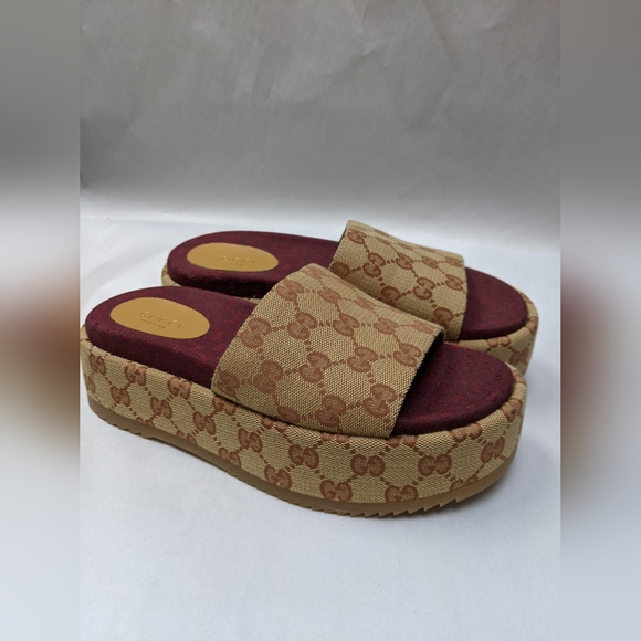 Gucci GG Platform Slide Sandal (US 7.5) "LIVE SHOW TODAY" - Picture 3 of 10